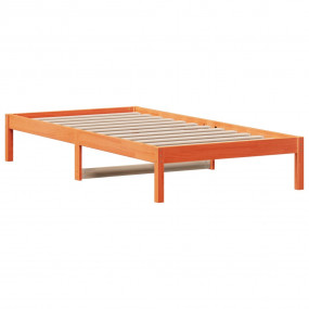 Day Bed Wax Brown Solid Pine Wood Twin Day Bed Rectangu...