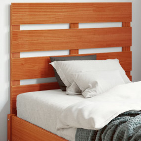 Headboard Wax Brown Solid Pine Wood Single Decorative I...