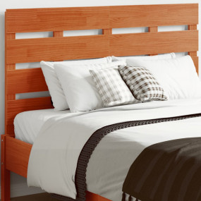 Headboard Wax brown Solid pine wood Twin Decorative Inl...
