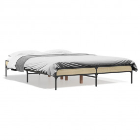 Bed Frame Sonoma Oak Engineered Wood Full Modern Bed Fr...