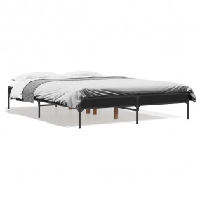 Bed Frame Black Engineered wood, Metal, Plywood Full St...