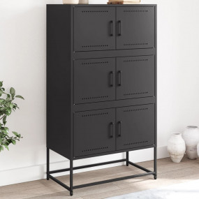 Sideboard Black Steel Medium Sideboard Rectangular Indu...