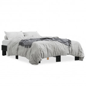 Bed Frame Black Engineered wood, metal, plywood Double ...