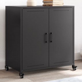 Sideboard Black Cold-rolled steel Medium Sideboard Rect...