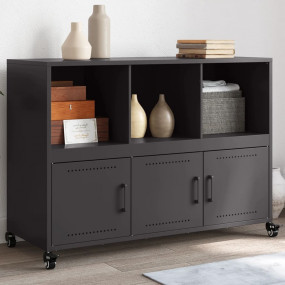 Sideboard Black Cold-rolled steel Medium Cabinet Rectan...