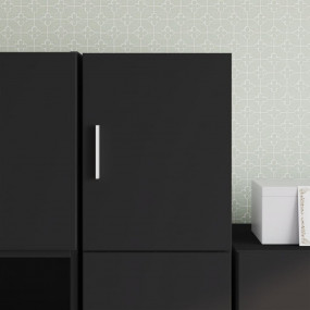 Wall Cabinet Black Engineered wood 11.8 x 16.7 x 15.7 i...