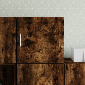 Wall Cabinet Smoked Oak Engineered Wood Medium Wall Cab...