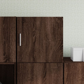 Wall Cabinet Brown Oak Engineered Wood Medium Wall Cabi...