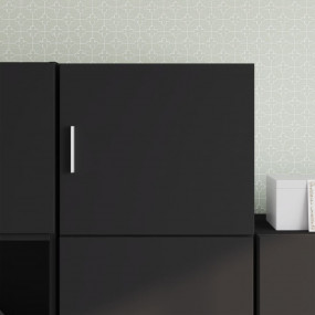 Wall Cabinet Black Engineered wood Medium Wall Cabinet