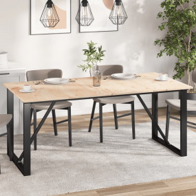 Table Top Set of 4 Natural Wood Solid Pine Wood