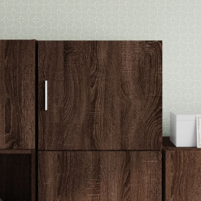Wall Cabinet Brown Oak Engineered Wood Medium Wall Cabi...