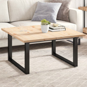 Table Top Set of 2 Natural Solid pine wood Medium Durab...