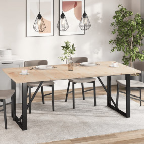 Table Top Set of 4 Natural Solid Pine Wood Medium Durab...