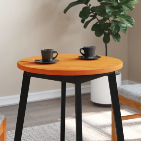 Table Top Wax Brown Solid Pine Wood 24 in diameter Dura...