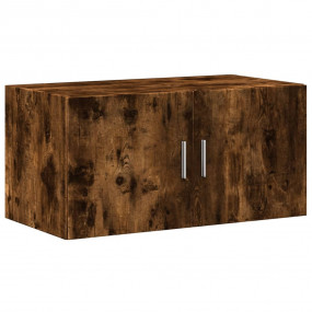 Wall Cabinet Smoked oak Engineered wood 31.5 in wide Wa...