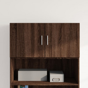 Wall Cabinet Brown Oak Engineered Wood Medium Cabinet