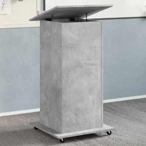 Lectern Concrete Grey Engineered Wood Standard Tiltable...