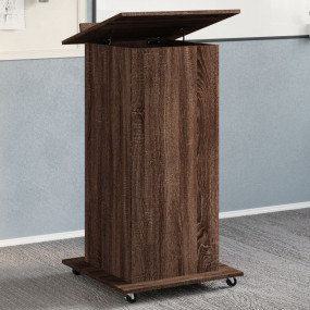 Lectern Brown Oak Engineered Wood Standard Lectern Rect...