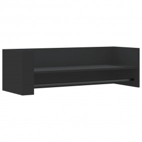 Wall Shelf Black Engineered wood Medium Wall Shelf Rect...