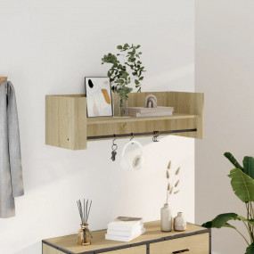 Wall Shelf Sonoma Oak Engineered Wood 39.4 in Modern Wa...