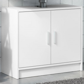 Sink Cabinet White Engineered wood 24.8x11.4x21.7 in
