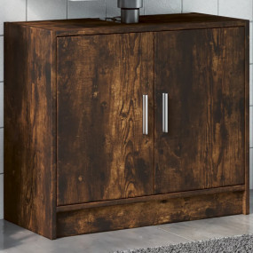 Sink Cabinet Smoked Oak Engineered wood 24.8x11.4x21.7 ...