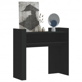 Console Table Black Engineered wood 39.4x13.8x35.4 in