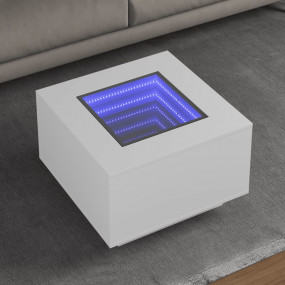 Coffee Table White Engineered wood, Glass Coffee Table ...