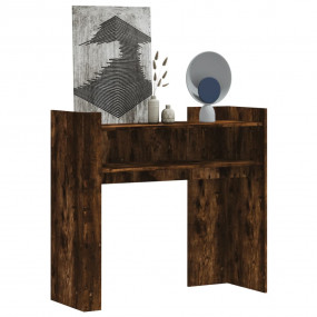 Console Table Smoked Oak Engineered Wood 39.4 x 13.8 x ...
