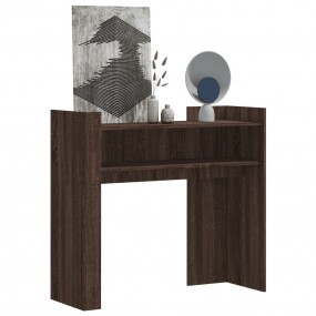 Console Table Brown Oak Engineered Wood Medium Console ...