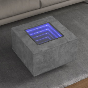Coffee Table Concrete grey Engineered wood, glass 24 in