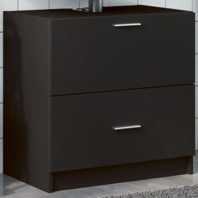 Sink Cabinet Black Engineered wood Medium Storage Sink ...