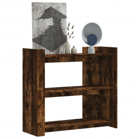 Console Table Smoked Oak Engineered Wood 39.4 x 13.8 x ...