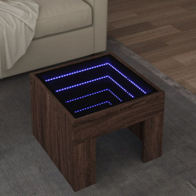 Coffee Table Brown Oak Engineered wood, Glass