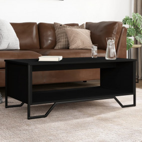 Coffee Table Black Engineered wood 39.4 in x 20.1 in x ...