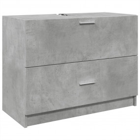 Sink Cabinet Concrete Grey Engineered Wood 30.7x14.6x23...