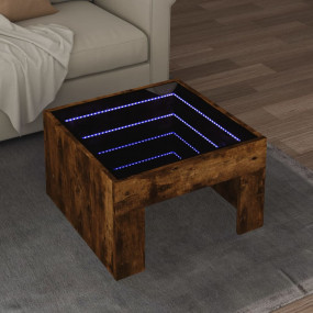 Coffee Table Smoked Oak Engineered wood, Glass Medium