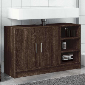 Sink Cabinet Brown oak Engineered Wood Medium Sink Cabi...