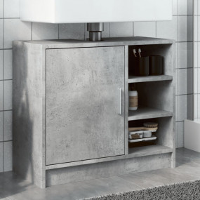 Sink Cabinet Concrete Grey Engineered Wood Medium