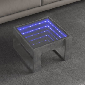 Coffee Table Concrete Gray Engineered wood, Glass Small