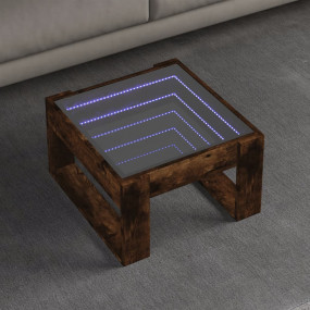 Coffee Table Smoked oak Engineered wood, Glass Medium