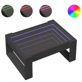 Coffee Table Black Engineered wood, glass 27.6 x 20.9 x...