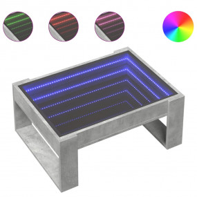 Coffee Table Concrete Grey Engineered Wood, Glass Mediu...