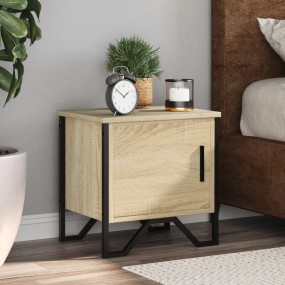 Bedside Cabinet Sonoma oak Engineered wood, metal 15.7x...