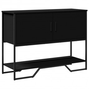 Console Table Black Engineered wood Narrow Console Tabl...