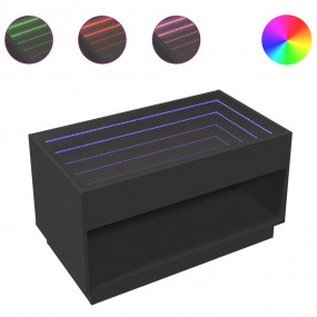Coffee Table Black Engineered wood, Glass Large Coffee ...