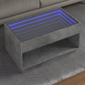 Coffee Table Concrete gray Engineered wood, Glass Mediu...