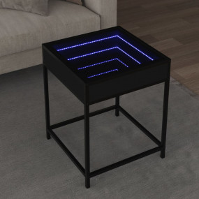 Coffee Table Black Engineered wood, Tempered glass
