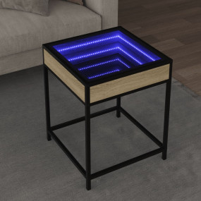 Coffee Table Sonoma Oak Engineered wood, glass, metal S...