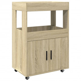 Bar Cart Sonoma oak Engineered wood Medium Bar Cart Rec...